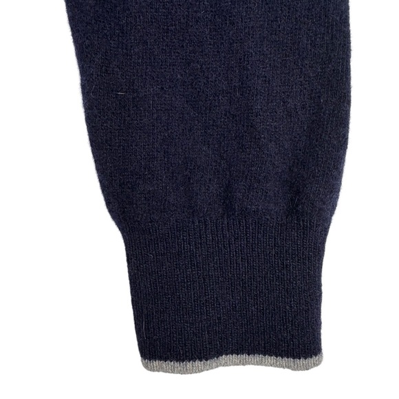 Lachlan British Inspired Men’s Lightweight Navy Wool Cashmere Cardigan Size M - Picture 7 of 8